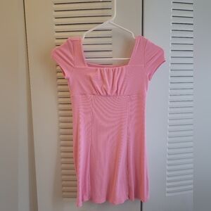 Pink Square Neck Girl's Dress Size Mediun